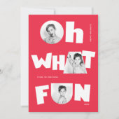 Oh Whatおもしろいよくはしゃぐ切り出しシェイプ3フォト季節限定 シーズンカード (正面)