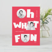 Oh Whatおもしろいよくはしゃぐ切り出しシェイプ3フォト季節限定 シーズンカード (スタンド正面)