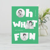 Oh Whatおもしろいよくはしゃぐ切り出しシェイプ3フォト季節限定 シーズンカード (スタンド正面)