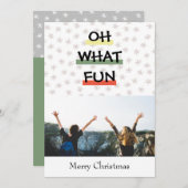 OH WHATおもしろいカラフルホリデーフォトカード シーズンカード (正面/裏面)
