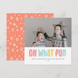 Oh Whatおもしろいカラフル独身のPhoto Squareクリスマス シーズンカード