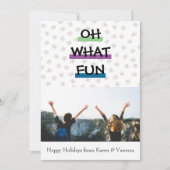 Oh Whatおもしろいカラーブロッククリスマスフォト シーズンカード (正面)