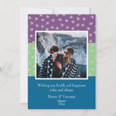 Oh Whatおもしろいカラーブロッククリスマスフォト シーズンカード (裏面)