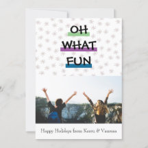 Oh Whatおもしろいカラーブロッククリスマスフォト