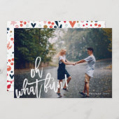 Oh Whatおもしろいクリスマスホリデーフォトカード シーズンカード (正面/裏面)