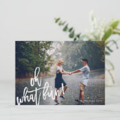 Oh Whatおもしろいクリスマスホリデーフォトカード シーズンカード (スタンド正面)