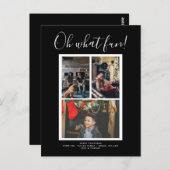 Oh Whatおもしろいクリスマスホリデー写真パーソナライズされた ポストカード (正面/裏面)