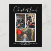 Oh Whatおもしろいクリスマスホリデー写真パーソナライズされた ポストカード (正面)
