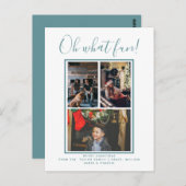 Oh Whatおもしろいクリスマスホリデー写真パーソナライズされた ポストカード (正面/裏面)