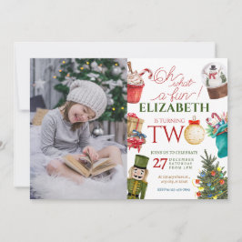 Oh Whatおもしろいクリスマス2ndバースデーフォト 招待状
