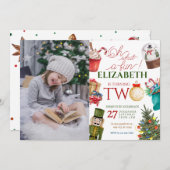 Oh Whatおもしろいクリスマス2ndバースデーフォト 招待状 (正面/裏面)