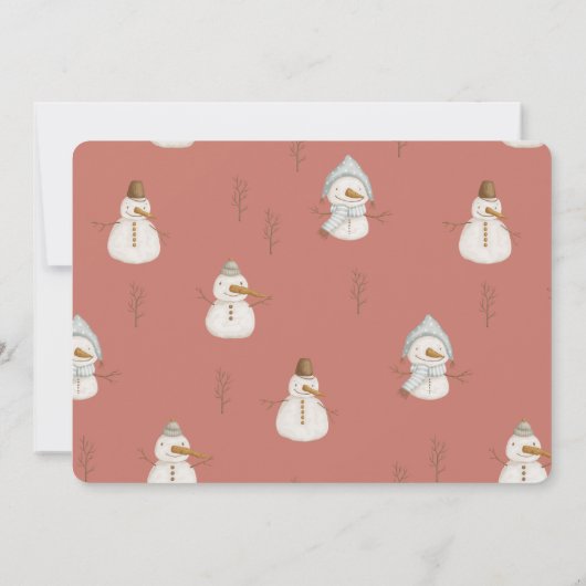 Oh Whatおもしろいサンタホリデーガール誕生日写真 招待状 (裏面)