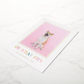 Oh WhatおもしろいシンプルカラフルChristmas Photo 箔シーズンカード (回転した状態)