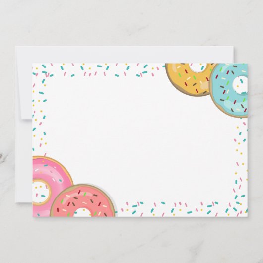 Oh Whatおもしろいスイートドーナツ誕生日パーティー写真 サンキューカード (裏面)