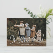 Oh WhatおもしろいスクリプトバラTaupe写真 シーズンカード (スタンド正面)