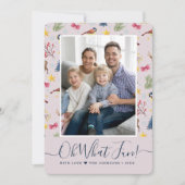 Oh Whatおもしろいスクリプトパターン写真 シーズンカード (正面)