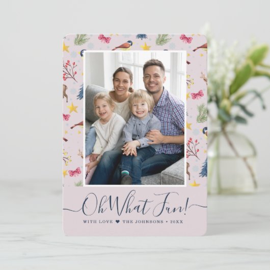 Oh Whatおもしろいスクリプトパターン写真 シーズンカード (スタンド正面)