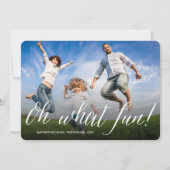 Oh Whatおもしろいスシンプルクリプトモダンミニマル写真 シーズンカード (正面)