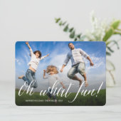 Oh Whatおもしろいスシンプルクリプトモダンミニマル写真 シーズンカード (スタンド正面)