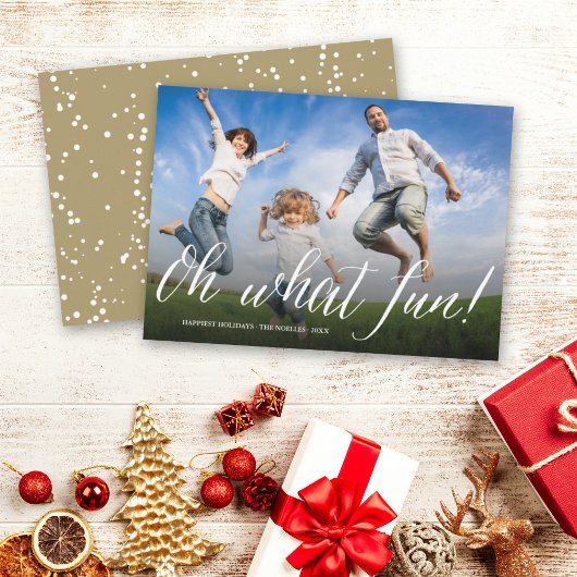 Oh Whatおもしろいスシンプルクリプトモダンミニマル写真 シーズンカード