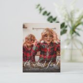 Oh Whatおもしろいスシンプルクリプトモダンミニマル写真 シーズンポストカード (スタンド正面)