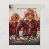 Oh Whatおもしろいスシンプルクリプトモダンミニマル写真 シーズンポストカード (正面)