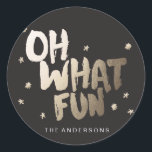 OH WHATおもしろいステッカー ラウンドシール<br><div class="desc"></div>
