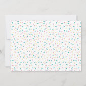 Oh Whatおもしろいドーナツファースト誕生日写真招待状 招待状 (裏面)