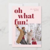 Oh Whatおもしろいハッピーホリデーズキャンディーケーン写真 シーズンカード (正面)