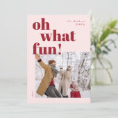 Oh Whatおもしろいハッピーホリデーズキャンディーケーン写真 シーズンカード (スタンド正面)