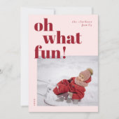 Oh Whatおもしろいハッピーホリデーズキャンディーケーン写真 シーズンカード (正面)