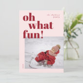 Oh Whatおもしろいハッピーホリデーズキャンディーケーン写真 シーズンカード (スタンド正面)