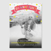 Oh Whatおもしろいバナカラフル紙吹雪ドット写真 (正面)