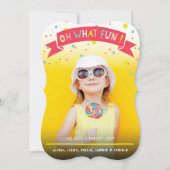 Oh Whatおもしろいバナカラフル紙吹雪ドット写真 シーズンカード (正面)