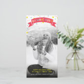 Oh Whatおもしろいバナカラフル紙吹雪ドット写真 シーズンカード (スタンド正面)