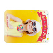 Oh Whatおもしろいバナカラフル紙吹雪ドット写真 マグネット (横)