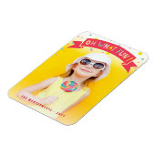 Oh Whatおもしろいバナカラフル紙吹雪ドット写真 マグネット (左側)