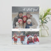 Oh Whatおもしろいファミリークリスマスグリーティングフォト シーズンカード (スタンド正面)