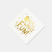 OH WHATおもしろいフェスティバルクリスマスホリデーフェイク金ゴールド スタンダードカクテルナプキン (角)