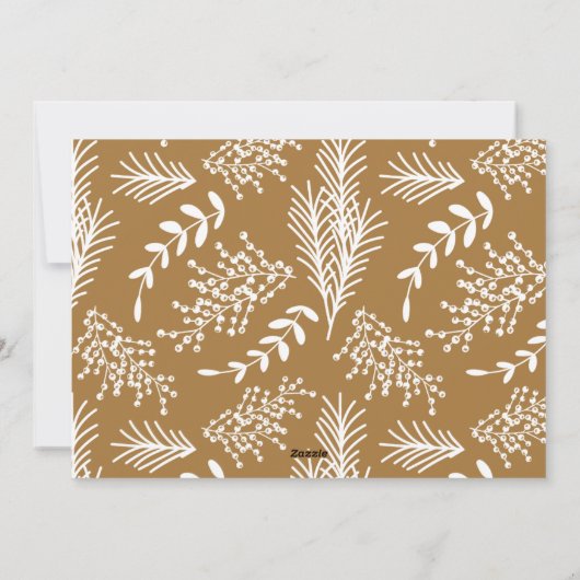 Oh Whatおもしろいフォトカード素晴らしの白いスクリプト シーズンカード (裏面)