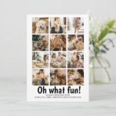 Oh Whatおもしろいフォトクリスマスホリデパーソナライズされたー シーズンカード (スタンド正面)