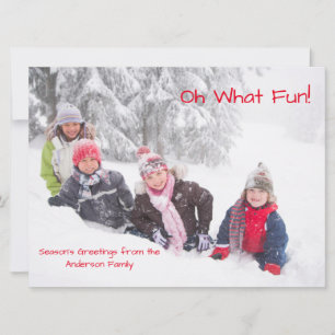 Oh Whatおもしろいフォトレッドドット – 6x8クリスマスカード シーズンカード