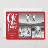 Oh WhatおもしろいブラシきらめくScript Stars 3写真 シーズンカード (正面)