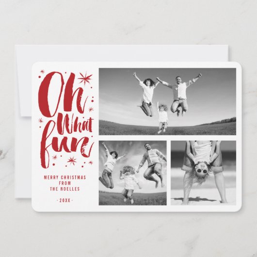 Oh WhatおもしろいブラシきらめくScript Stars 3写真 シーズンカード (正面)