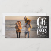 Oh Whatおもしろいブラシスクリプトきらめく星おもしろい写真 シーズンカード (正面)