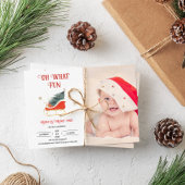 Oh Whatおもしろいホリデイ1stバースデーフォト招待状 招待状