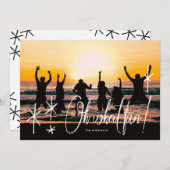 Oh Whatおもしろいホリデークリスマスフォトカード シーズンカード (正面/裏面)