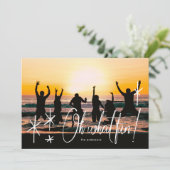 Oh Whatおもしろいホリデークリスマスフォトカード シーズンカード (スタンド正面)