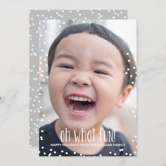 Oh Whatおもしろいホリデーフォトカード シーズンカード (正面/裏面)