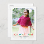 Oh Whatおもしろいホリデーフォトカード シーズンポストカード (正面/裏面)